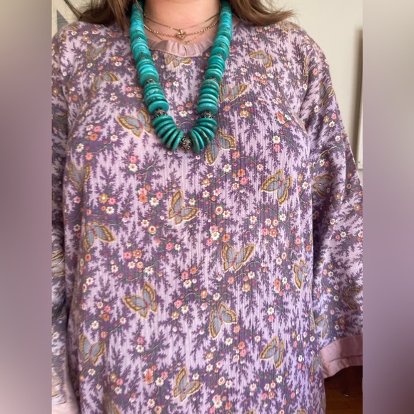 70s Vintage Butterfly Caftan - Picture 2 of 5